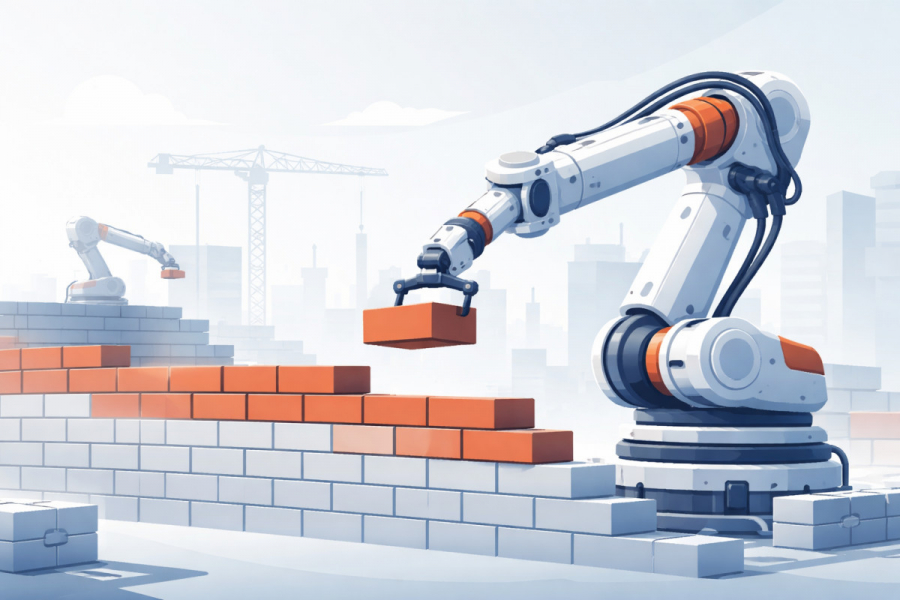 Роботи-каменщики як вони кладуть цеглу швидше людей